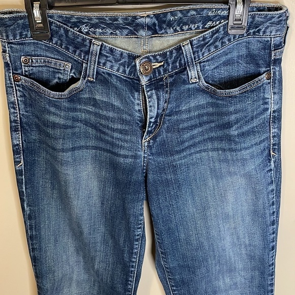 EDDIE BAUER 6 Medium Wash Curvy Barely Boot Denim Jeans Retro Casual Everyday - Picture 5 of 11